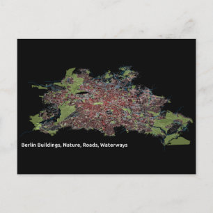 Carte Postale Bâtiments de Berlin, Nature, Routes, Voies navigab