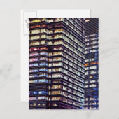Carte Postale Bâtiments de bureau la nuit, Singapour (Devant / Derrière)