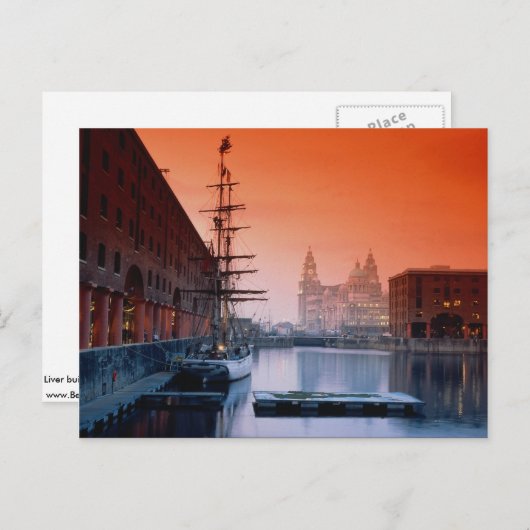 Carte Postale Bâtiments de foie du complexe Albert Dock, Liverpo (Devant / Derrière)