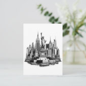 Carte Postale Bâtiments de New York City Architecture art (Debout devant)