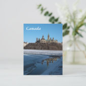 Carte Postale Bâtiments du Parlement du Canada vue de la rivière (Debout devant)