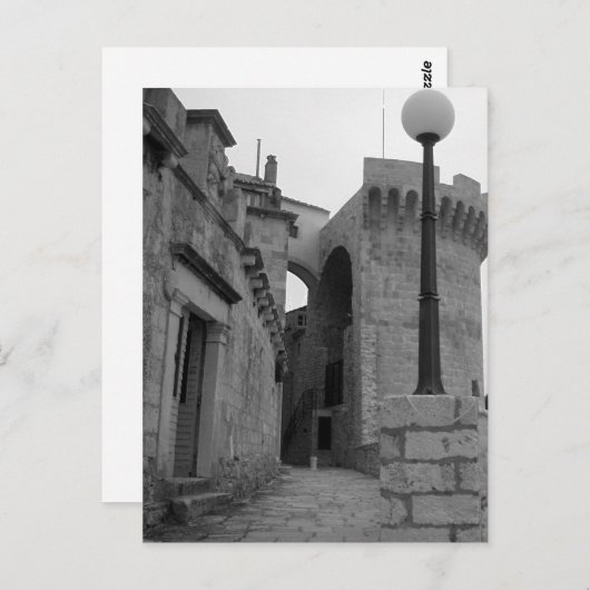 Carte Postale Bâtiments en pierre à Korcula (Devant / Derrière)