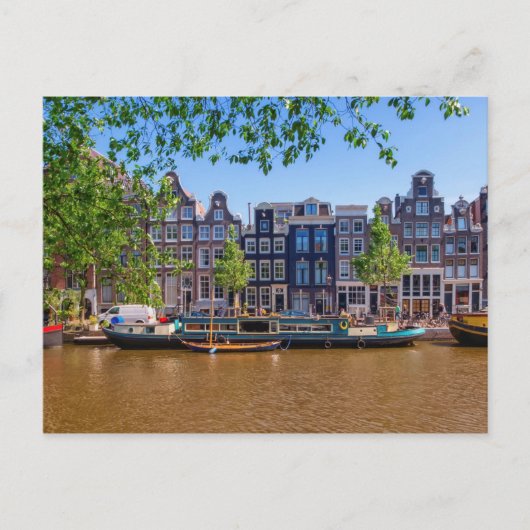 Carte Postale Bâtiments et canal à Amsterdam, Pays-Bas (Devant)
