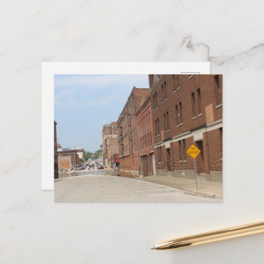 Carte Postale Bâtiments et IMPASSE à Burlington, Iowa (Devant/Arrière en situation)