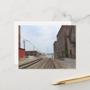 Carte Postale Bâtiments et voies ferrées à Burlington, Iowa