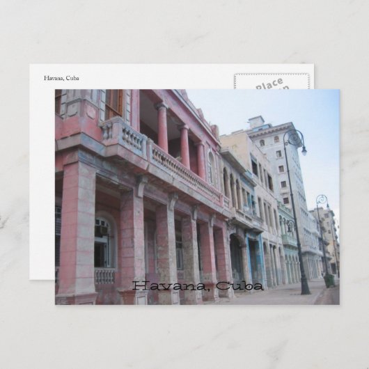 Carte Postale bâtiments havana (Devant / Derrière)