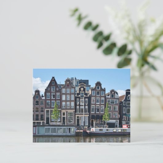 Carte Postale Bâtiments historiques d'Amsterdam, Pays-Bas (Debout devant)