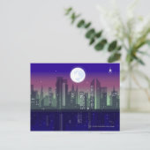 Carte Postale Bâtiments illuminés la nuit (Debout devant)