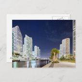 Carte Postale Bâtiments le long de la promenade de Miami River (Devant / Derrière)