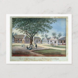 Carte Postale Bâtiments missionnaires, St. Johns, Antigua (avec