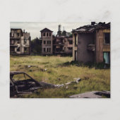 Carte Postale Bâtiments postapalyptiques abandonnés (Devant)