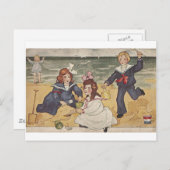 Carte Postale Bâtir des châteaux (Devant / Derrière)