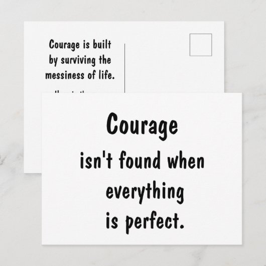 Carte Postale Bâtir le courage (Devant / Derrière)