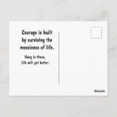 Carte Postale Bâtir le courage (Dos)