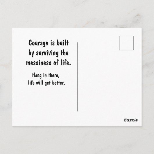 Carte Postale Bâtir le courage (Dos)