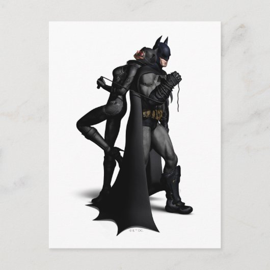 Carte Postale Batman Arkham City | Batman et Catwoman (Devant)