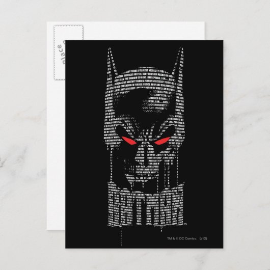 Carte Postale Batman Avec Mantra (Devant / Derrière)