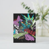 Carte Postale Batman Caped Crusader Neon Collage (Debout devant)