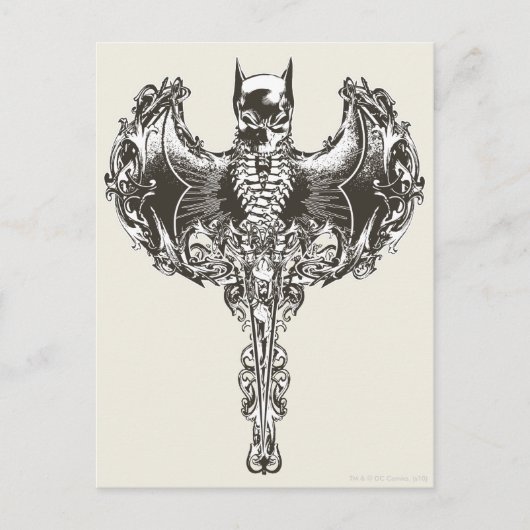 Carte Postale Batman Cowl et Crête de crâne (Devant)
