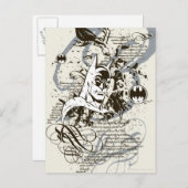 Carte Postale Batman Dark Knight Manuscript Montage (Devant / Derrière)