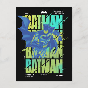 Carte Postale Batman Électrique Qui Traverse La Typographie