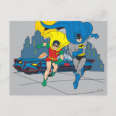 Carte Postale Batman Et Robin En Course (Devant)