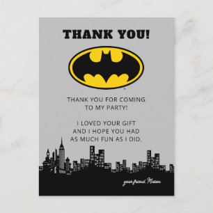Carte Postale Batman Gotham City   Merci pour votre anniversaire