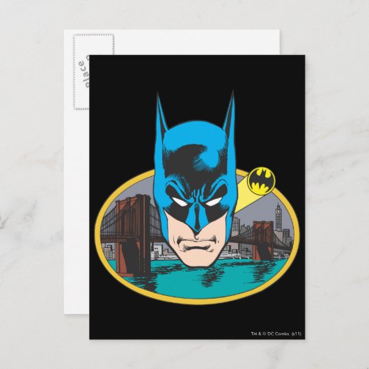 Carte Postale Batman Head (Devant / Derrière)