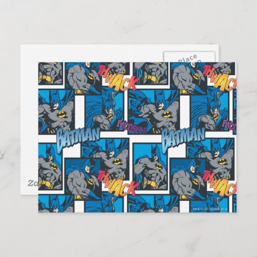 Carte Postale Batman Knight FX - 30A Thwack/motif Fwooshh (Devant / Derrière)