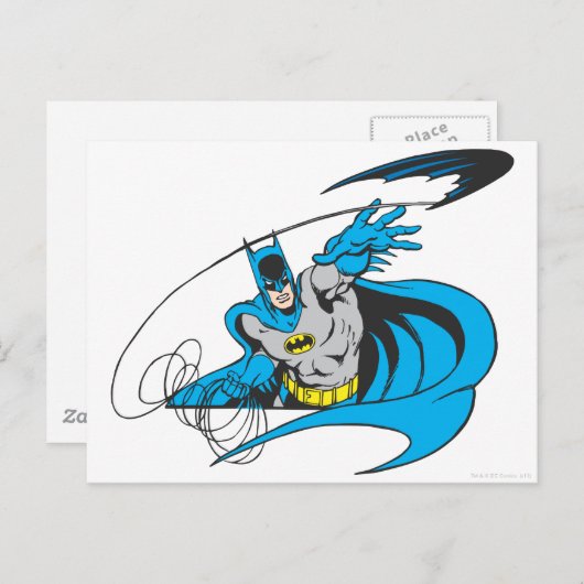 Carte Postale Batman lance Batarang 3 (Devant / Derrière)