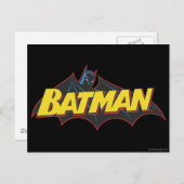 Carte Postale Batman | Logo de l'ancienne école (Devant / Derrière)