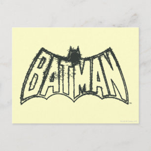 Carte Postale Batman Logo de symbole Vintage