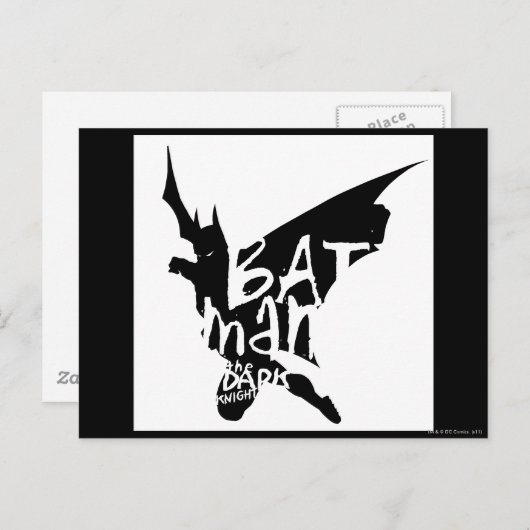 Carte Postale Batman manuscrit (Devant / Derrière)