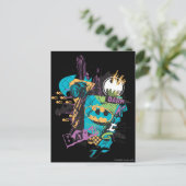 Carte Postale Batman Neon The Dark Knight Collage (Debout devant)