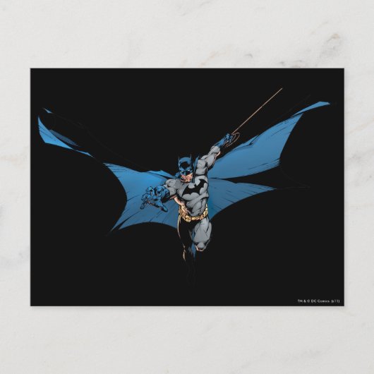 Carte Postale Batman saute avec une corde (Devant)