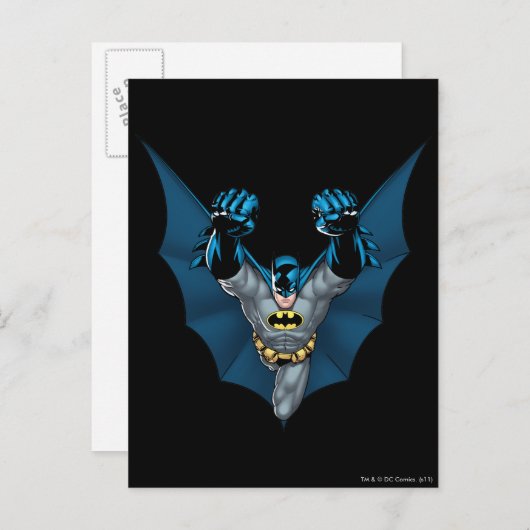 Carte Postale Batman Stands (Devant / Derrière)