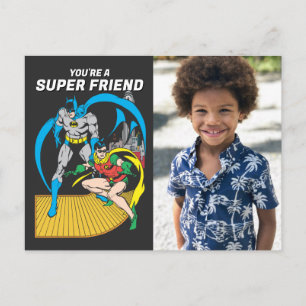 Carte Postale Batman Super Ami Saint-Valentin