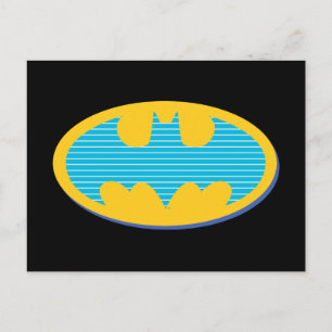 Carte Postale Batman   Symbole Cyan Stripes