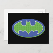Carte Postale Batman | Symbole pourpre et vert (Devant / Derrière)