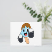 Carte Postale Bâton de glace à la musculation avec Haltères (Debout devant)