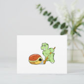 Carte Postale Bâton de hockey sur glace Turtle (Debout devant)