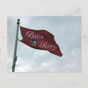 Carte Postale Baton Rouge Louisiana Drapeau volant dans le vent