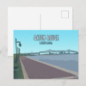 Carte Postale Baton Rouge Mississippi River Louisiane (Devant / Derrière)