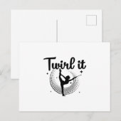 Carte Postale Baton Twirling| Dancing Majoret Dance Cadeau (Devant / Derrière)