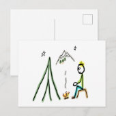 Carte Postale Bâtonnet de camping (Devant / Derrière)