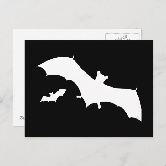Carte Postale Bats d'Halloween (Devant / Derrière)