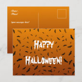 Carte Postale Bats d'Halloween (Devant / Derrière)