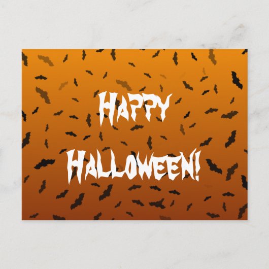 Carte Postale Bats d'Halloween (Devant)