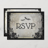 Carte Postale Bats gothiques gris RSVP PostCard (Devant / Derrière)