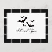 Carte Postale Bats Halloween Merci noir (Devant)